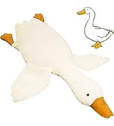 Handytoolinc Goose Stuffed Animal Plush Toy 19.6inch Soft White Giant Swan Sleeping Pillow Toy fo...