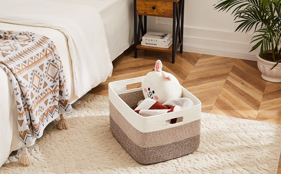 laundryblanket basket storage large toy baby hamper for organizing woven blanket living room shelf