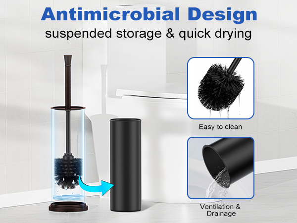 Bronze Toilet Brush and Holder