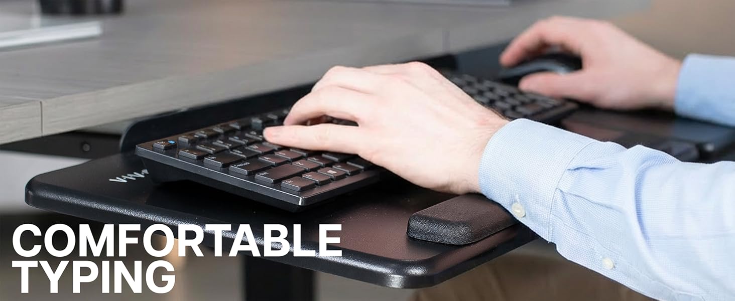 under desk keyboard tray ergonomic tilt mouse pad sliding keyboard drawer adjustable workstation