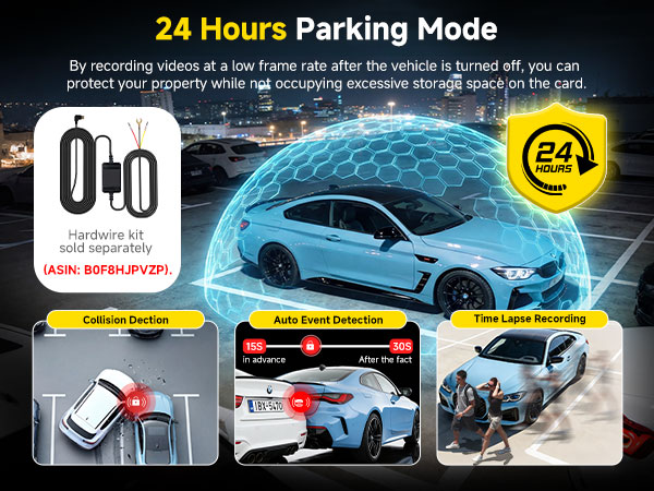 Dual Dash Cam Front and Rear: 4K+2.5K Dash Camera for Cars Built-in 5G WiFi APP Control Car Dashcam