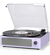 Record Player for Vinyl Turntable for Vinyl Records with Speakers Belt-Driven Turntable 3-Speed 3...