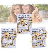 3 PCS Friendship Wooden Elephant Ornament Set, Sisterhood &amp; Best Friends Gift, Christmas Ornament...