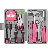 20 Pcs Basic Tool Kit, Compact Home Tool Set with Mini Tool Box, Ideal for Household Repairs, Off...