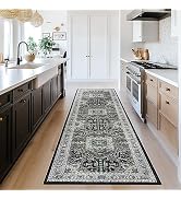 Madane Washable Runner Rug - 2x8 Runners for Hallways Kitchen Non-Slip Runner Rugs Ultra-Thin Lau...