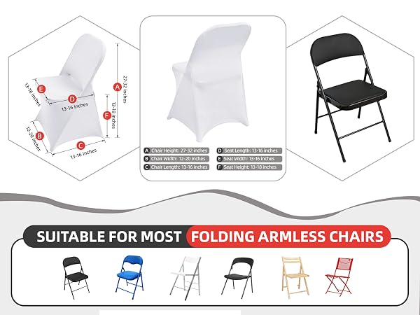 white folding chair cover