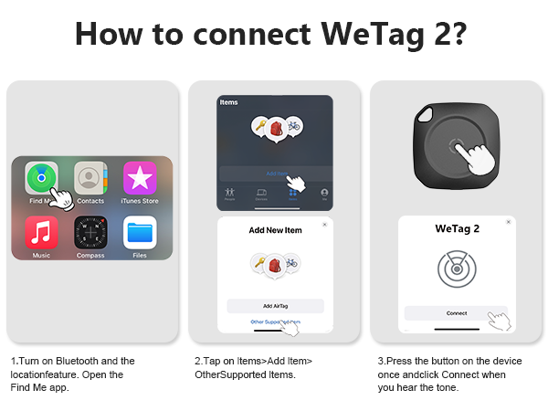 How to connect WeTag 2
