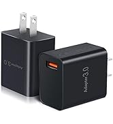 USB Charger Block, OKRAY 2-Pack 18W 3.0 Quick Charge Power Adapter Type A Box USB Wall Plug Fast ...