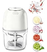 Msiud Electric Garlic Chopper, 350ML Portable Veggie Chopper 6Stainless Steel Blades Rechargeable...