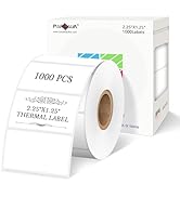 PARLAIM 2.25 X 1.25 inch Square Direct Thermal Printing Label, 1000pcs Tearproof White Barcode Th...