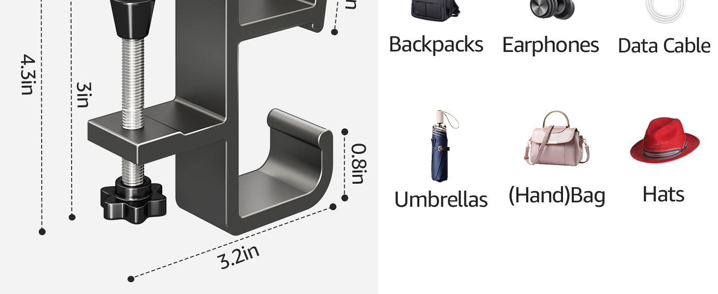 Desk Bag Hook
