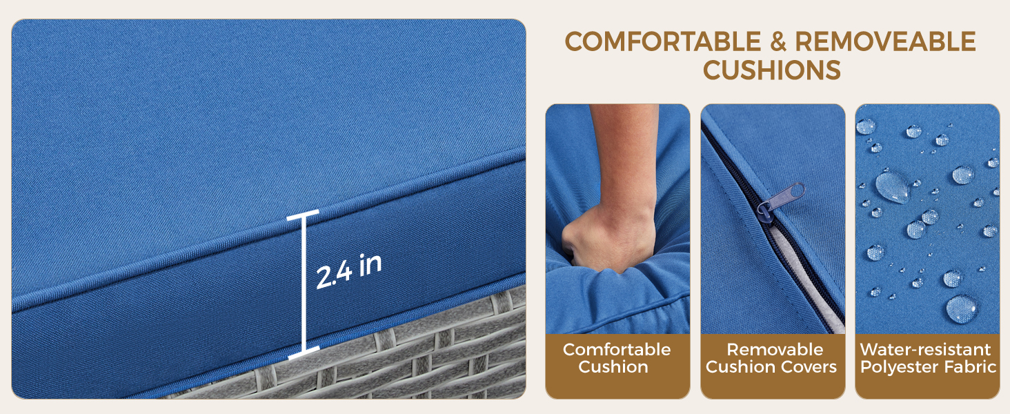 3-Piece Rattan Furniture Set