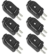 Extension Cord Replacement Male Power Plug, 2 Prong, 125V/10A, Non-Grounding, Ideal for Small App...