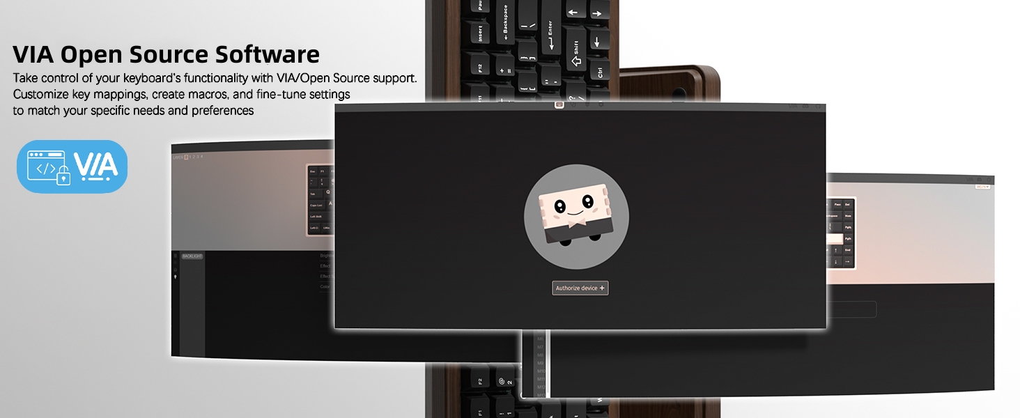 75% Mechanical Keyboard Wireless with QMK/VIA, WD75 V2 Wood Gaming Keyboard