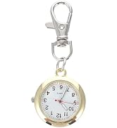 Veemoon Clip on Pocket Watch,mini Clock Keychain Portable Badge Watch for Nurses Doctors Chefs Ch...