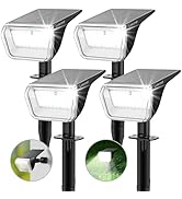 Linkind Solar Lights Outdoor 60 LEDs Solar Lights for Outside Solar Spot Lights 30% Conversion Ra...