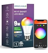 ANGELHALO Smart Light Bulbs, Color Changing A19 LED Light Bulb, Work with Alexa and Google Assist...