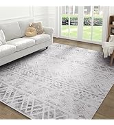 Boho Area Rug 5x7 Feet Modern Area Rug Neutral Carpet for Bedroom Decor, Livingroom Decoration Id...