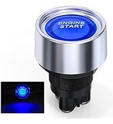 Nilight Start Engine Button 12V DC 50A SPST on Off Momentary Switch Blue Car Start Engine Button ...