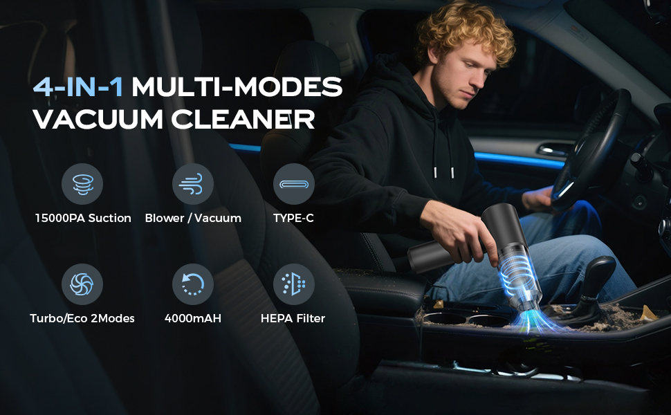 4-IN-1 CAR VACUUM CLEANER
