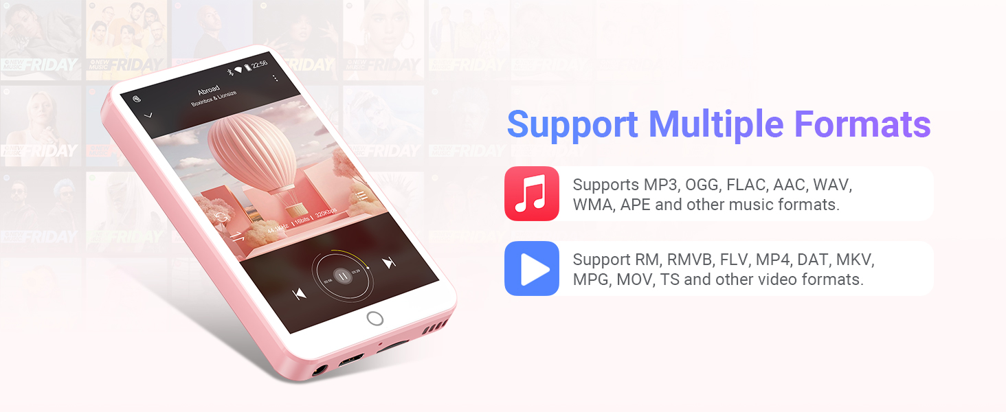 MP3 Player with Bluetooth and WiFi