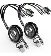 Autallgee Multi Charging Cable 2 Pack Retractable Car Charger for Multiple Travel Devices for iWa...