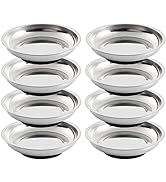 Rechabite 8 Pieces 3” Round Magnetic Bowl Trays Set Stainless Steel Magnet Tool Tray Parts Holder...