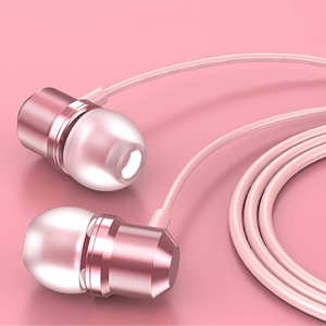 Rose gold earphones
