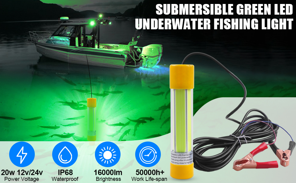 20w underwater fishing light