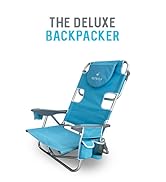 Ostrich Deluxe On Your Back Backpack Beach Chair with Face Hole - Portable Lounge Chair - Heavy D...
