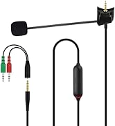 QC45 Boom Microphone Cable, Detachable QC45 Boom Mic Cable 2.5mm to 3.5mm with Inline Mute Switch...