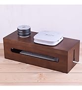 Solid Wood Cable Management Box, Cord Organizer &amp; Power Strip Hider, Decorative Wire Storage Box ...
