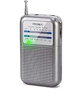 PRUNUS DE333 Portable Radio Mini AM FM Pocket Transistor Radio with Excellent Reception, Tuning K...