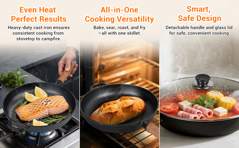 Cast Iron Skillet with Lid