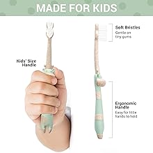 dinosaur toothbrush kids toddler dino holder natural giraffe non-toxic all-natural toothbrushes age
