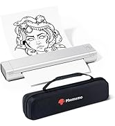 Phomemo Inkless Portable Printer for Travel - [Upgrade] Wireless Thermal Printer Compatible with ...