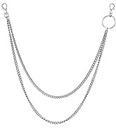 Pants Chain, Wisdompro Multi-layer Hip Hop Punk Chain with 2 Lobster Clasps for Jeans, Trousers a...