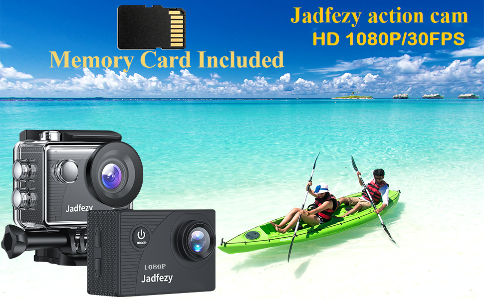 action camera with memory card