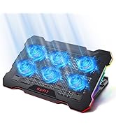 HAVIT Laptop Cooling Pad with 6 Cooling Fans, Laptop Cooler 6 Adjustable Heights for 13-17 Inch L...