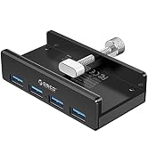 ORICO USB 3.0 Hub, USB Hub Clamp, Aluminum 4-Port USB Splitter with 4.92 FT USB Data Cable, Deskt...