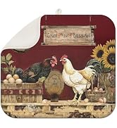 Dish Drying Mat Drainer Pads - Extra Large Microfiber Drying Mats for Dishes Kitchen Counter Supe...