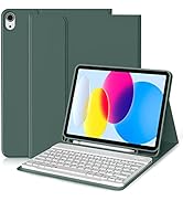 aoub for iPad 10th Generation Case with Keyboard 10.9 inch 2022, Detachable Bluetooth Keyboard, S...