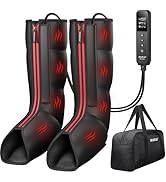 CINCOM Leg Massager with Heat and Compression for Circulation and Pain Relief Foot and Leg Massag...
