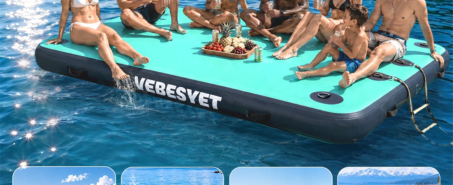 inflatable floating dock