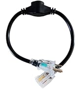 WizFluxMet Thermostat Extension Cord – Outdoor Thermostat Plug Heat Tape Thermostat 120V 15A, 37°...