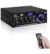 Audio Amplifier Receivers-AK45 Bluetooth 5.0 HiFi Stereo Mini Power Amplifier RMS 40W x 2 Max. 40...