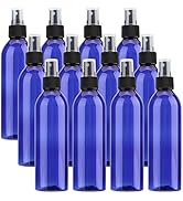 Tosnail 12 Pack 8 Ounce Plastic Spray Bottles Mist Spray Bottle with Black Fine Mist Sprayer - Blue