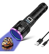 UV Flashlight 20W, 5000Mah High Power 365nm UV Light, Led Usb Rechargeable Black Light Flashlight...