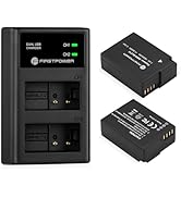 FirstPower DMW-BLC12 DMW-BLC12PP Battery and Dual Slot Charger for Panasonic Lumix G7, G85, G95, ...
