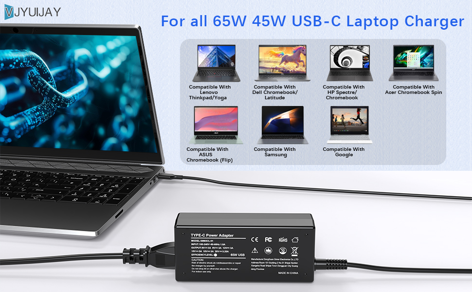 chromebook charger,usb c chromebook charger,chromebook charger type c, usbc laptop charger